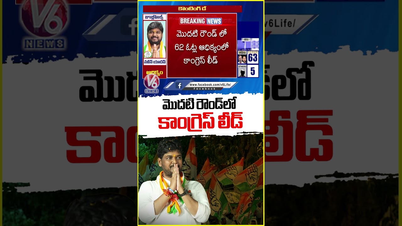 Congress Leads in First Round | Jubilee Hills Results 🗳️