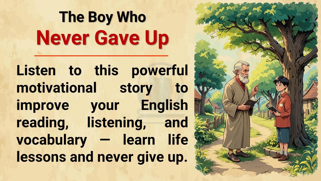 The Boy Who Never Gave Up | English Reading & Listening 📖