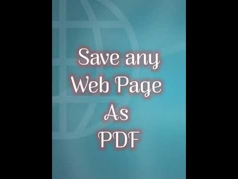 How To Save Any Web Page As A PDF File #chrome #pdf #tips