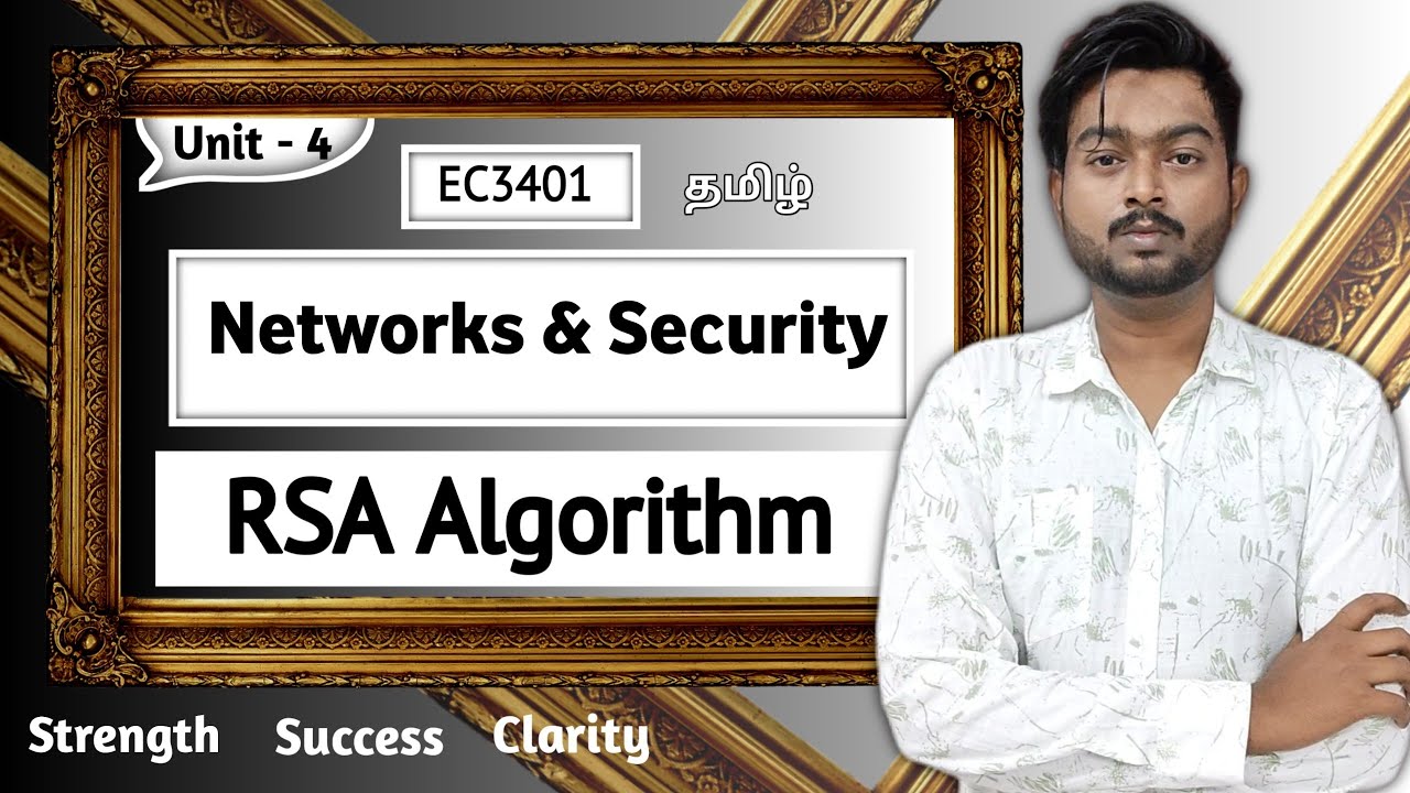 RSA Algorithm Explained in Tamil | Networks & Security (EC3401) Unit 4 🔐