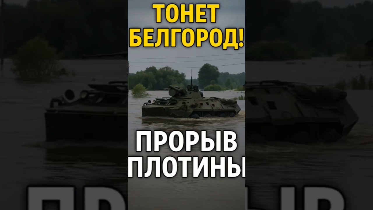 Критическая ситуация в Белгороде: прорыв дамбы вызывает наводнение и потоп техники 🚧