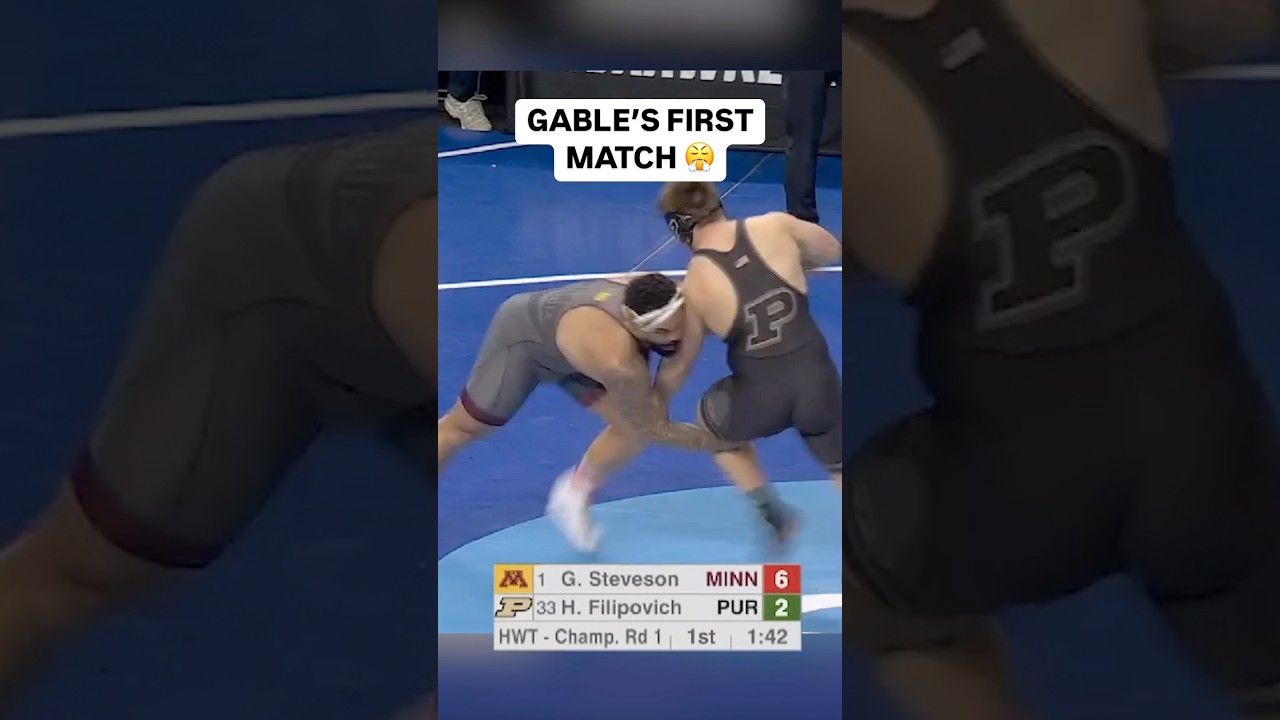 Gable Steveson Dominates First Match at 2025 NCAA Wrestling 🏆