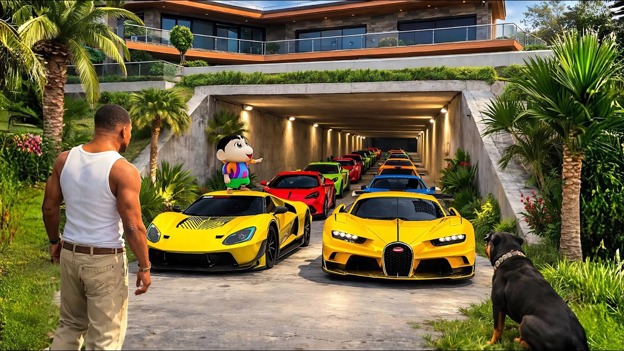 Franklin & Shinchan Find Underground Base in GTA V 🎮