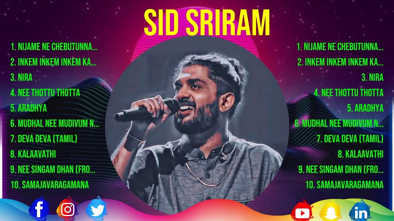 Sid Sriram ~ Especial Anos 70s, 80s Romântico ~ Greatest Hits Oldies Classic