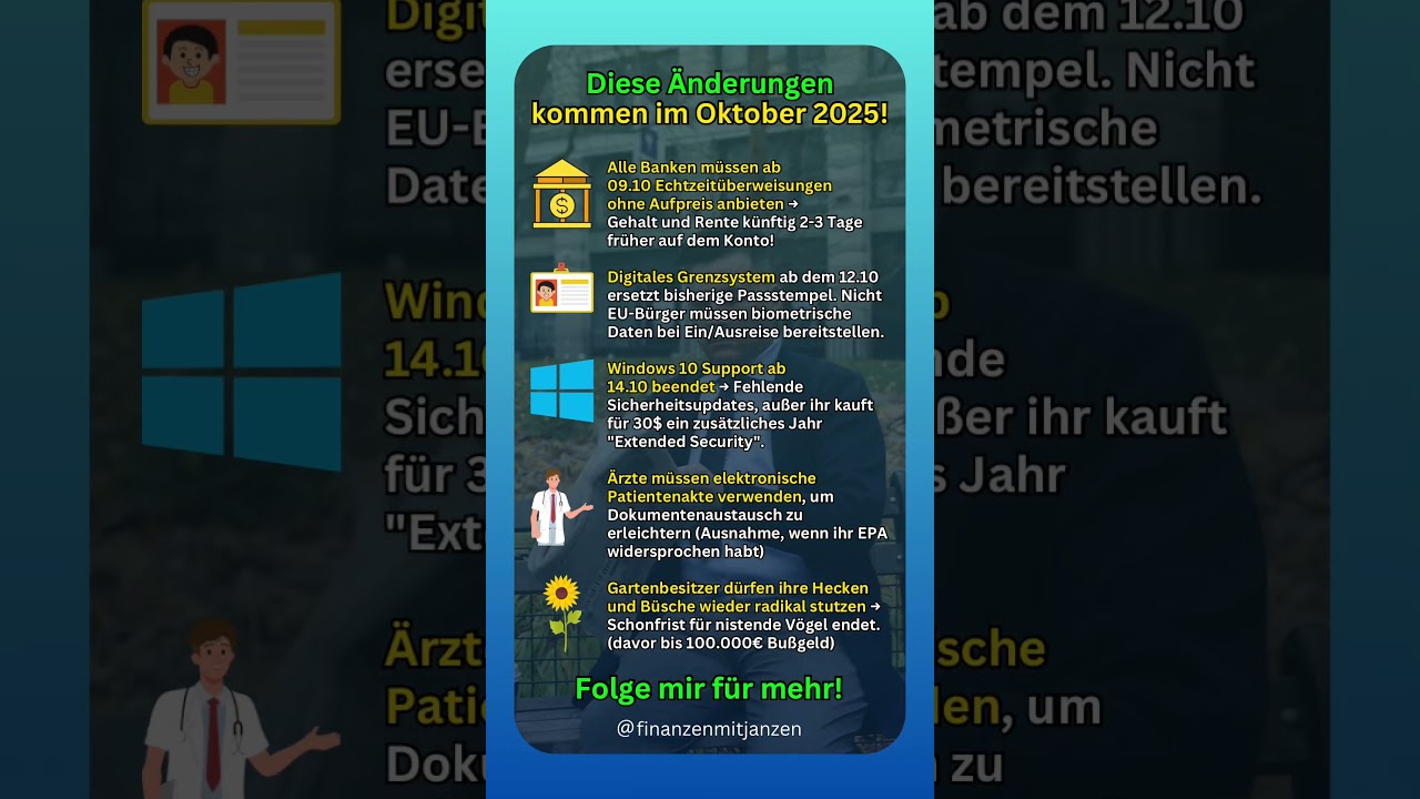 Änderungen im Oktober 2025: Was du wissen musst 🚨