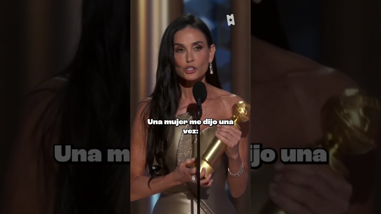 Demi Moore triunfa en los Golden Globes con su emotivo discurso y gana Mejor Actriz de Comedia 🎬