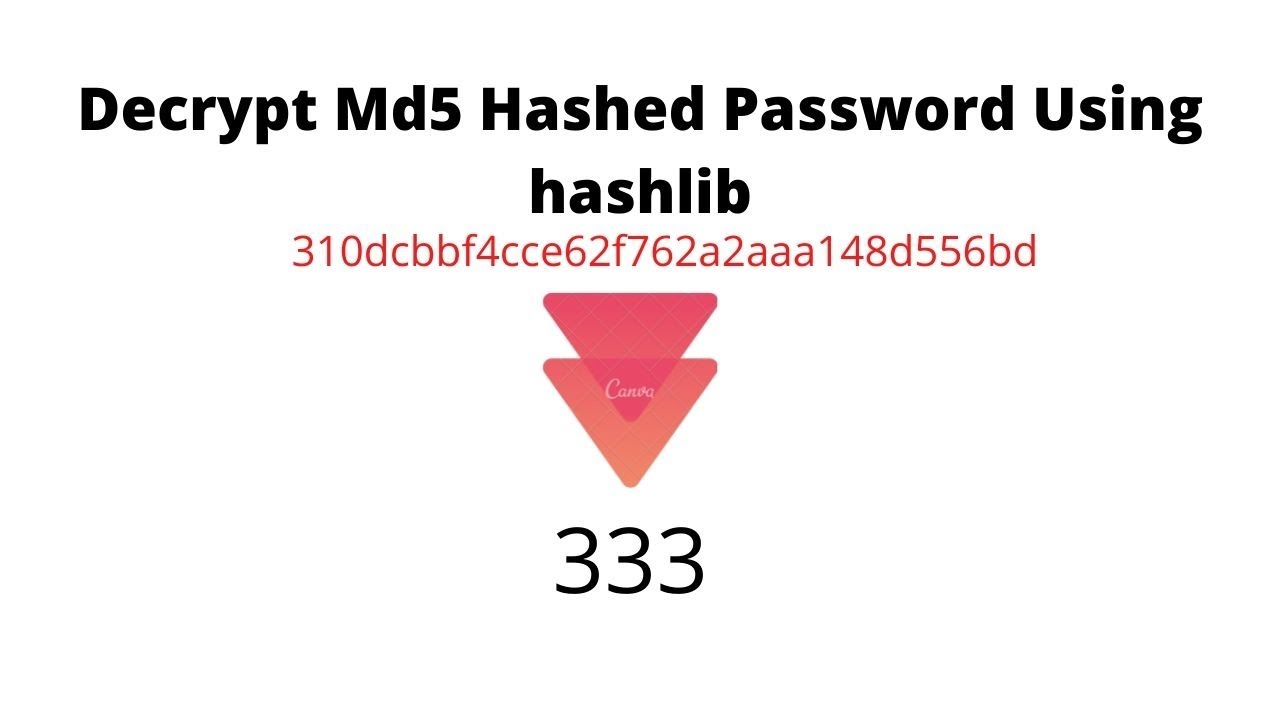 Decrypt MD5 Hashed Passwords with Python hashlib ๐