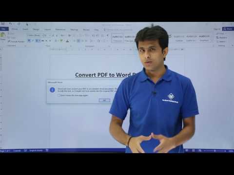 MS Word - Convert pdf to Word