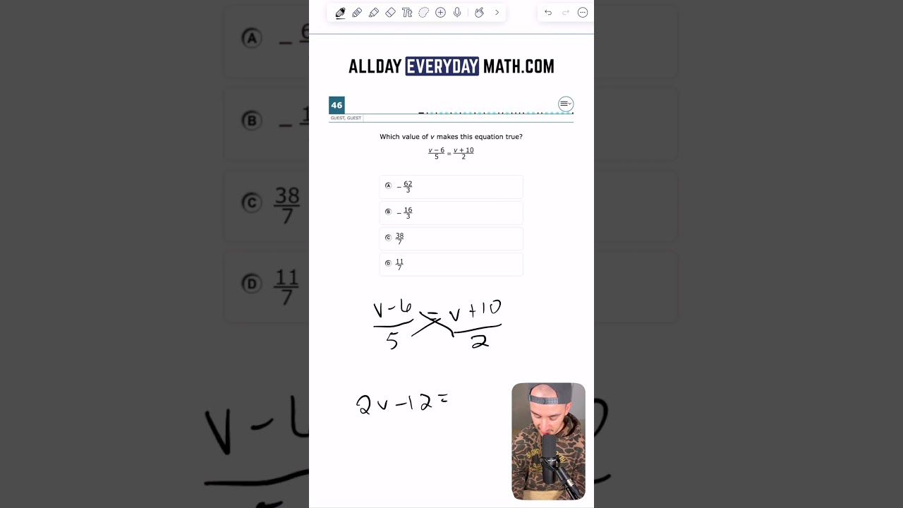 2025 Algebra 1 EOC Problem 46