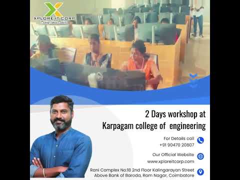 2 Days Workshop at Karpagam College of Engineering in CYBER SECURITY #xploreitcorp