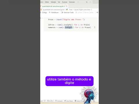 📊 Python: Quantas letras, números e símbolos tem sua frase? 🧠 #shorts #python #dicas