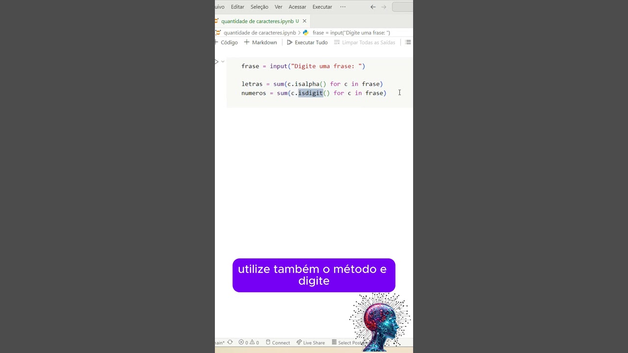 Python Fácil: Conte Letras, Números e Símbolos em Sua Frase 🧠