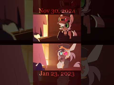 Comparing my new and old “When I first met you…” animation