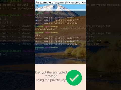 [Safeguard your email: part 2/3] - An example of asymmetric encryption #email #asymmetric #private