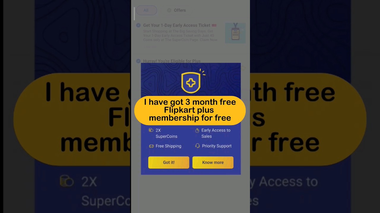 Get 3 Months Free Flipkart Plus Membership 🎉