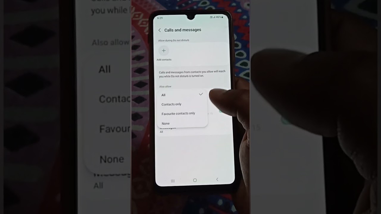 How to setup call & messages in Do not disturb mode#samsung #galaxyf22 #shorts ❤❤