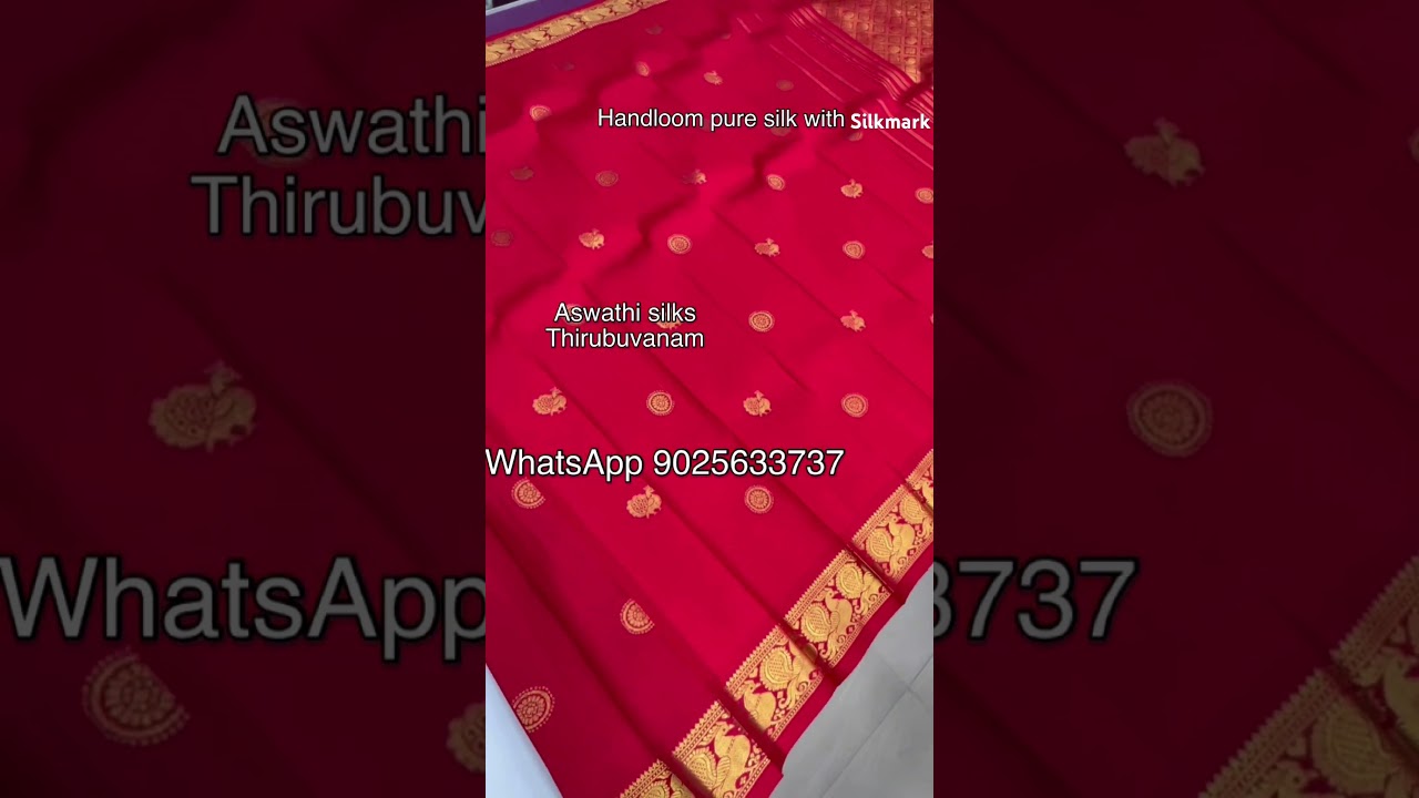 Elegant Red Bridal Saree with Annam Borders 🌹