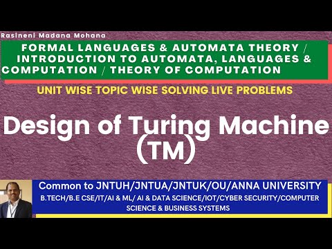 Formal Languages & Automata Theory | Problem-15. Design of TM for Recursively Enumerable Languages