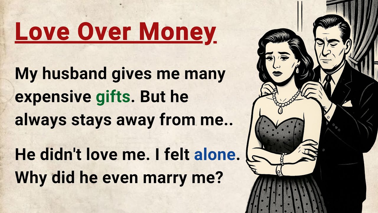 Learn English through Stories Level 3 ⭐ Love Over Money - Improve your English | English Audio Story