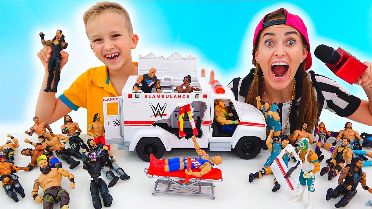 Vlad & Niki Play with WWE Toys 🧸
