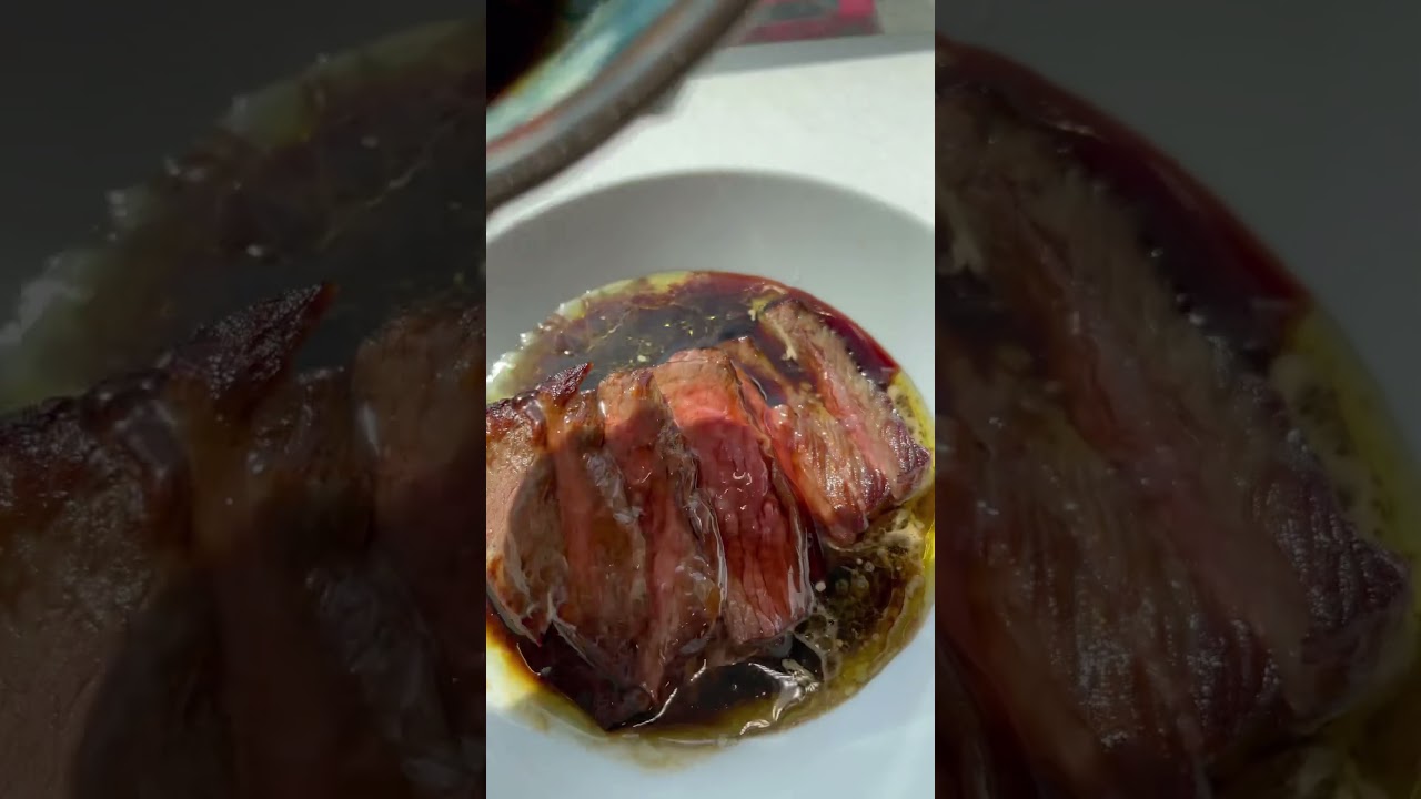 Medium Rare Steak with Maggi Sauce 😍