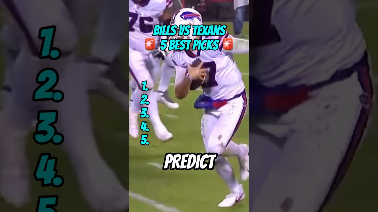 5 Top 5 Bills vs Texans Picks for Thursday Night 🏈