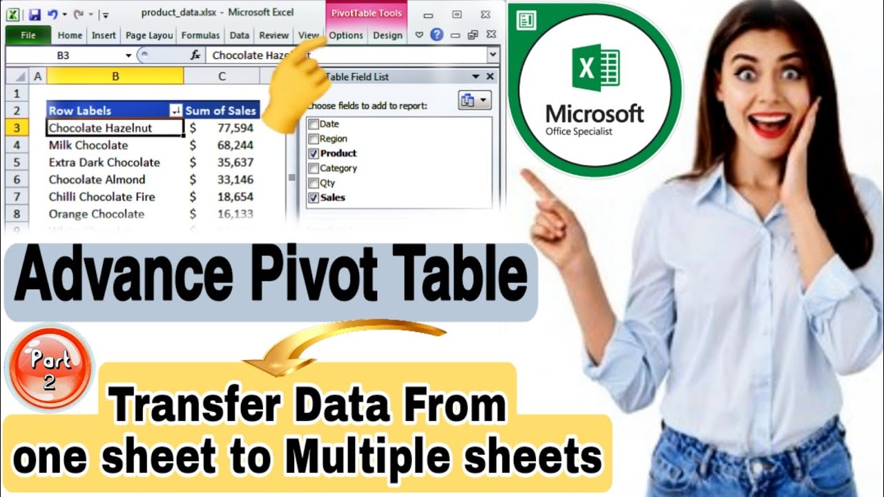||How to Split Data Automatically🔥 From Master sheet to Multiple sheets in Pivot Table||👍