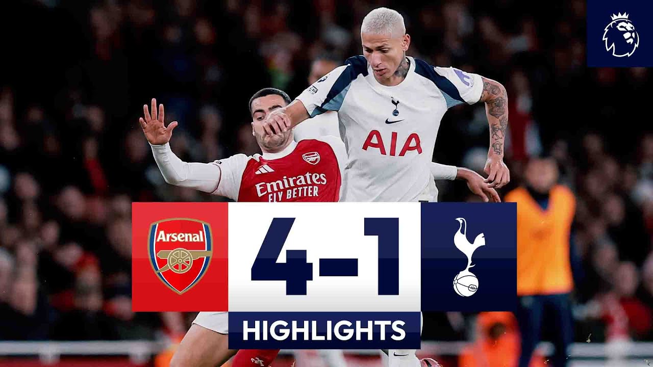 Arsenal 4-1 Spurs: Premier League Highlights ⚽