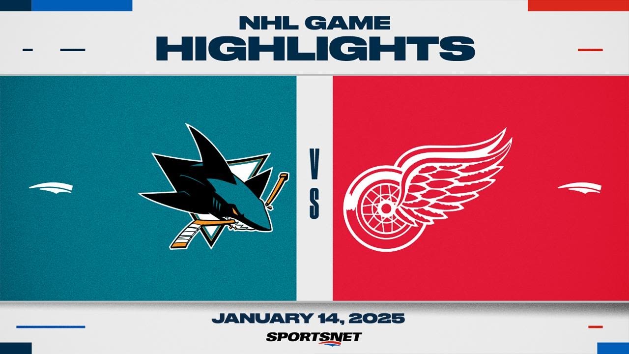 Sharks End Red Wings' Streak with 6-3 Victory | NHL Highlights 🏒