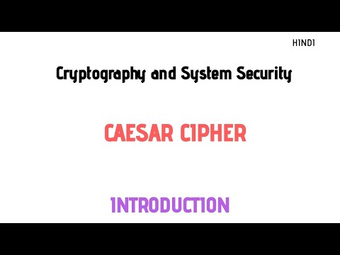 Caesar Cipher| Substitution Cipher Techniques| Cryptography & System Security| Introduction in Hindi