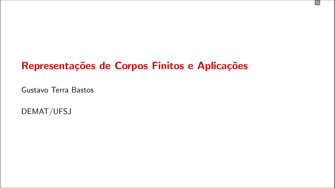 Representações de Corpos Finitos: Aplicações em Criptografia e Códigos de Correção de Erros 🔐