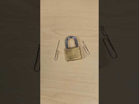 Open a basic lock - with paperclips!