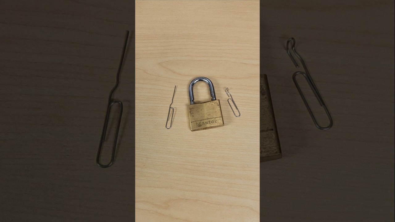 How to Unlock a Basic Lock Using Paperclips 🔓