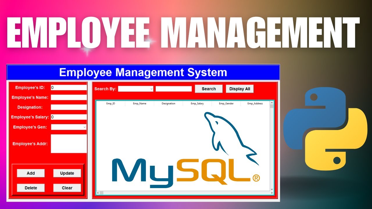 Python Employee Management GUI with Tkinter & MySQL