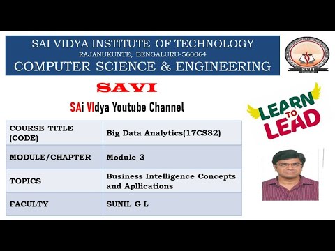 Module 3: Business Intelligence Concepts & Applications