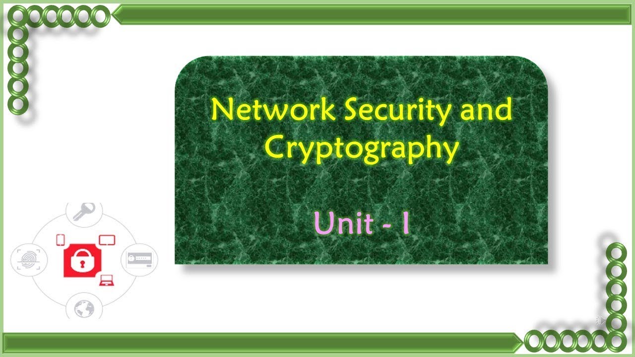 Segurança de Rede e Criptografia Unidade I Capítulo 1