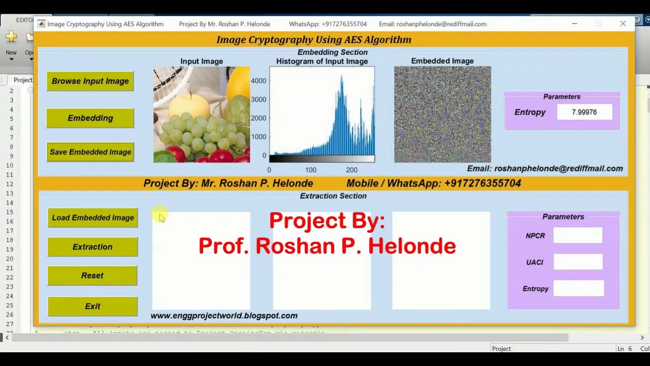 Matlab Implementation of AES Image Cryptography with Source Code