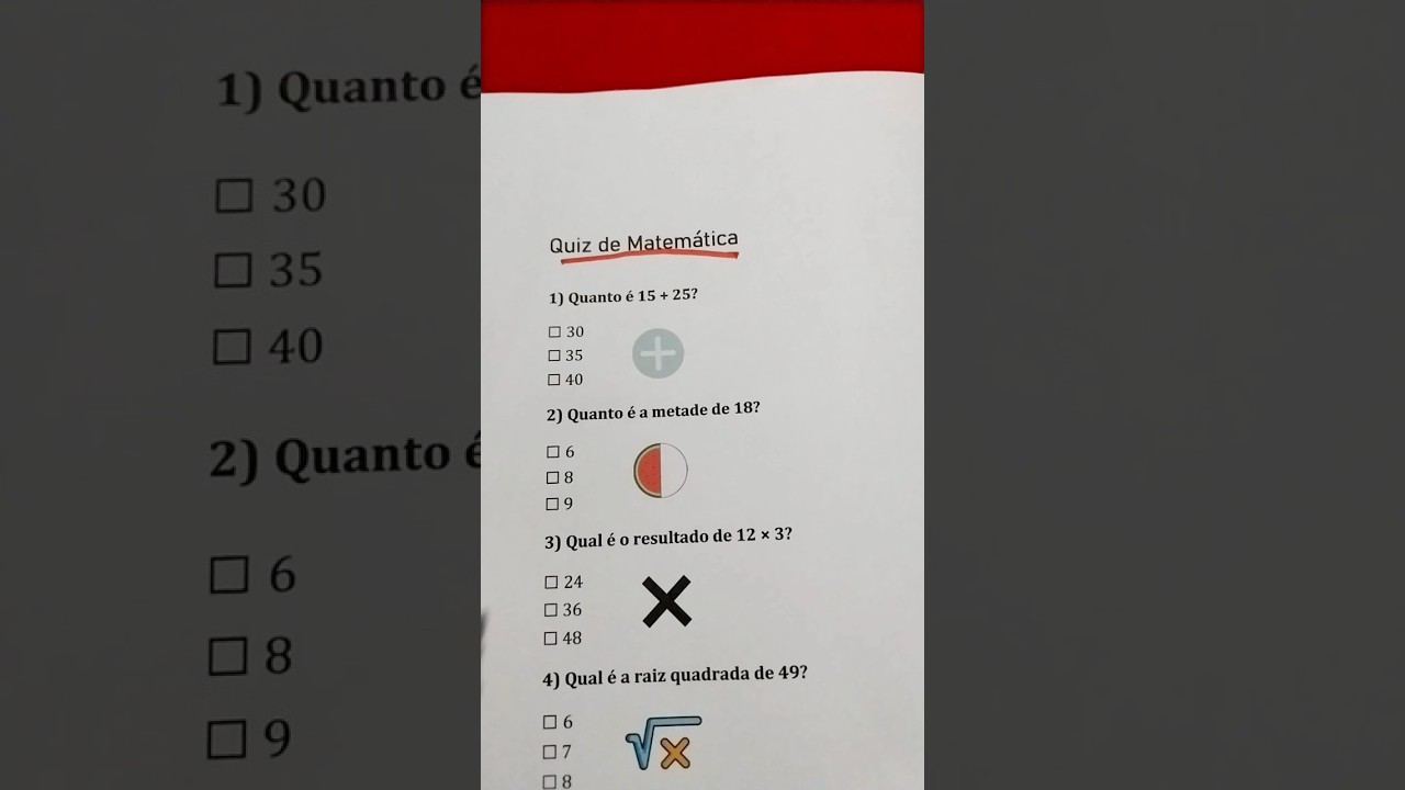 Desafie seus Conhecimentos com Nosso Quiz de Matemática! 🧮