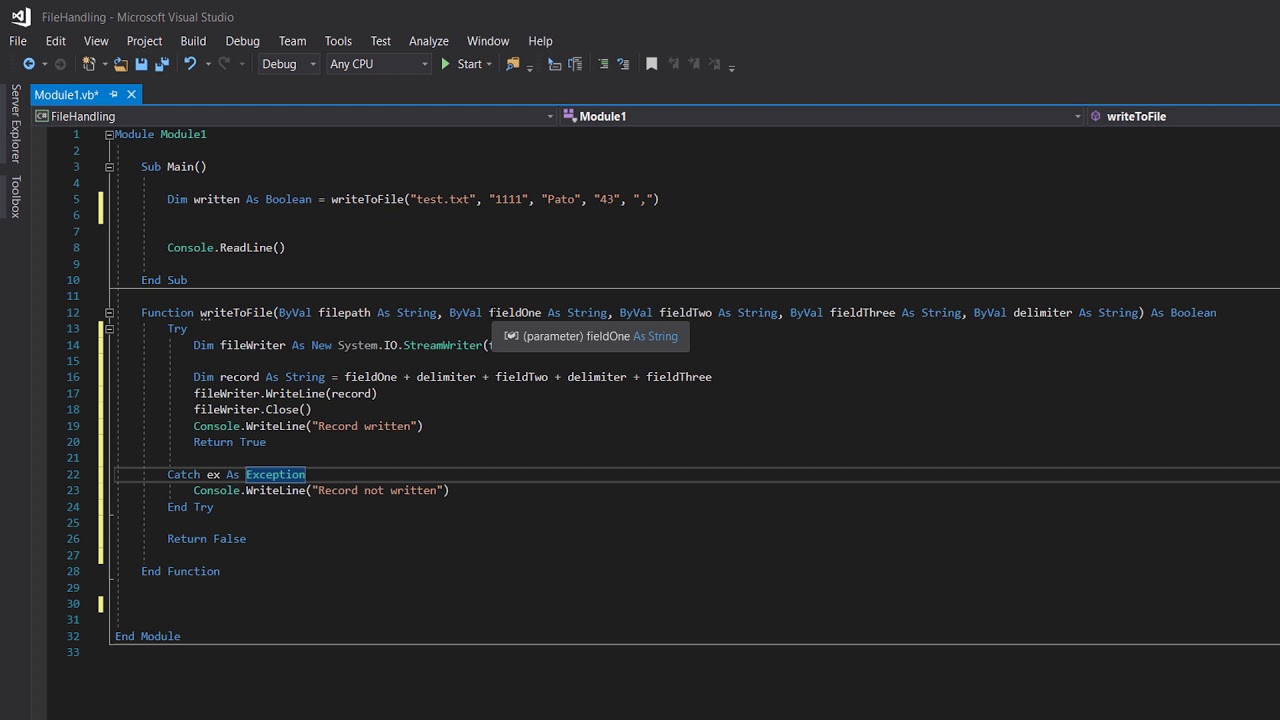 Write Data to CSV or TXT Files with Visual Basic