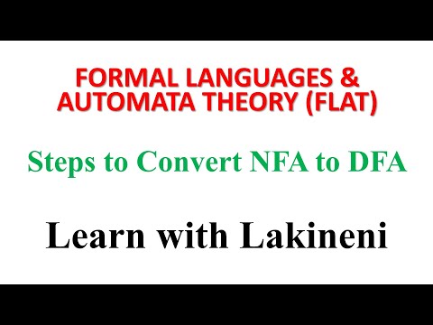Formal Languages & Automata Theory-FLAT-Part-16 (NFA to DFA Conversion ) (JNTUK,JNTUH,JNTUA,JNTUGV)