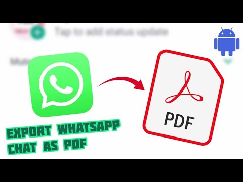 Save WhatsApp Chats as PDF on Android!