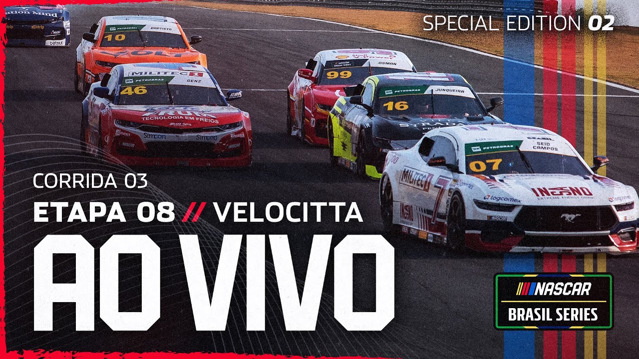 AO VIVO: Corrida Semifinal da NASCAR Brasil 2025 na Velocitta 🏁
