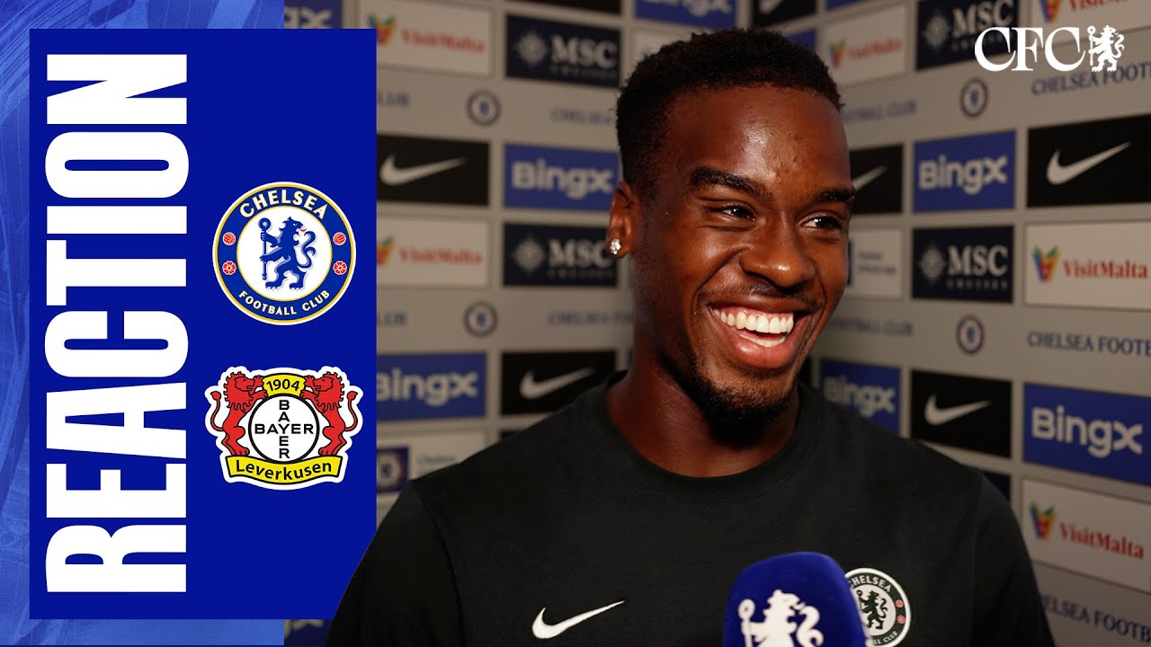 Gittens Reacts to Chelsea's 2-0 Win vs Leverkusen ⚽