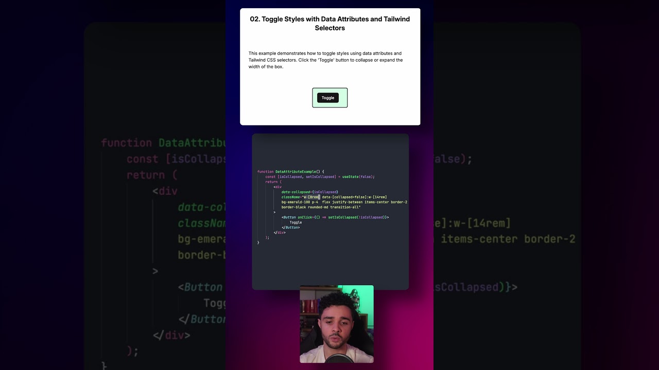 Tailwind CSS Data Attribute Trick for React
