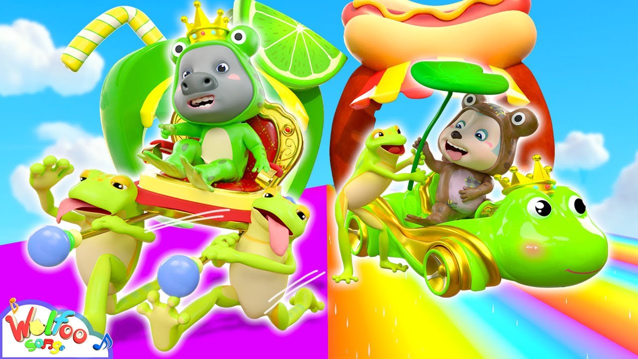 Five Little Golden Frogs | Kids Nursery Rhymes 🐸