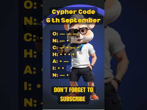 Hamster Kombat Daily Cypher Code Today | 6 September Cipher Code #ciphercodetoday
