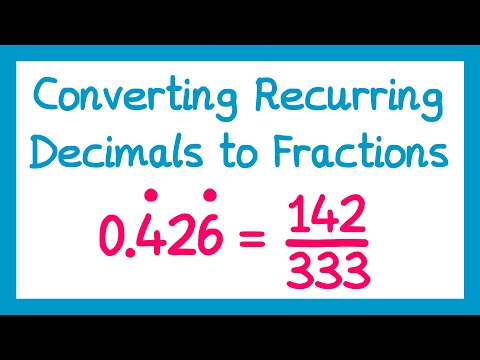 Converting Recurring Decimals to Fractions - GCSE Higher Maths