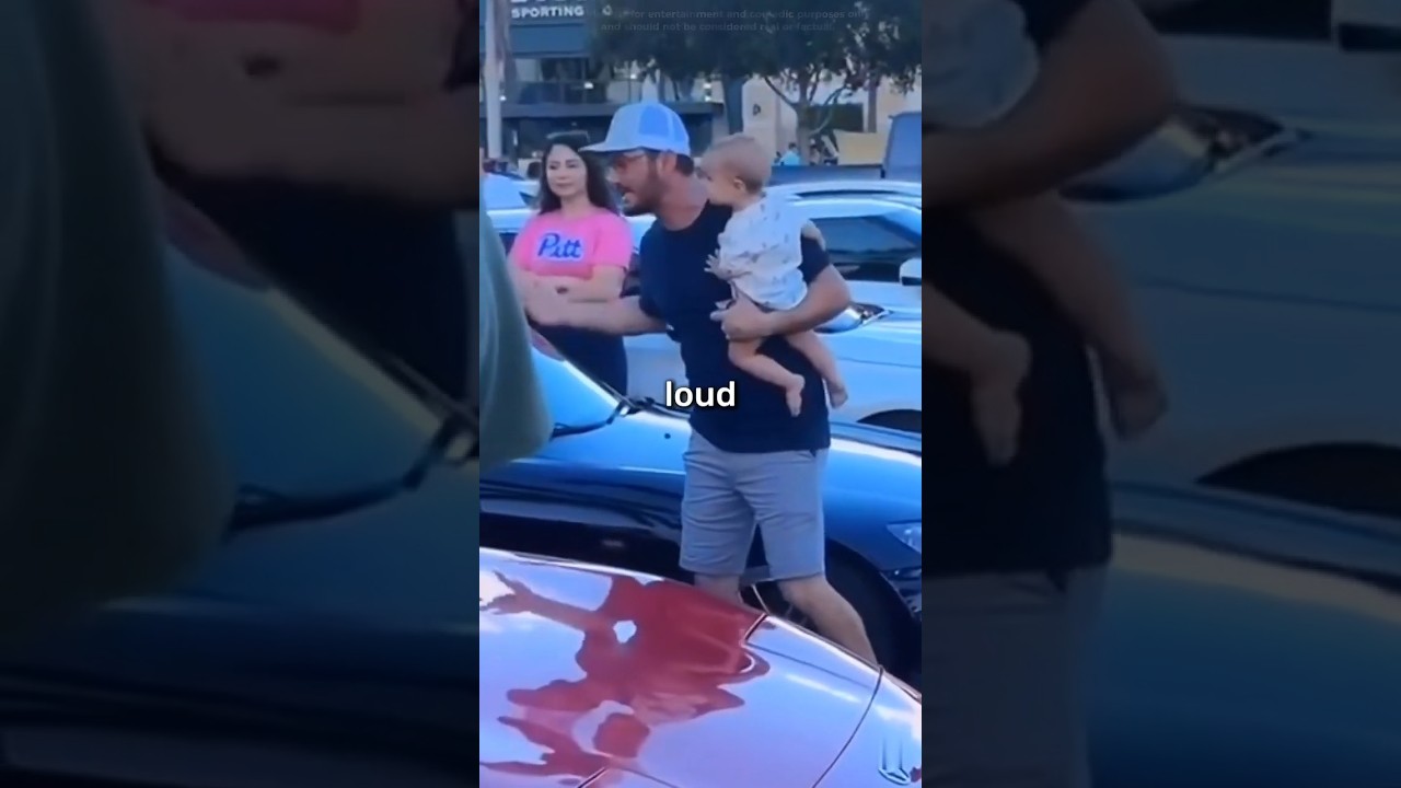 Dad's Epic Reaction to Loud Cars at Car Meet 🚗🔥