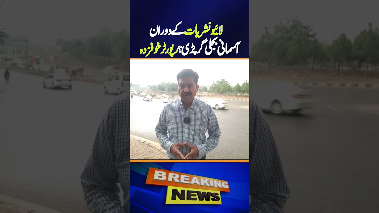 Reporter Surprised by Lightning Strike During Live Broadcast