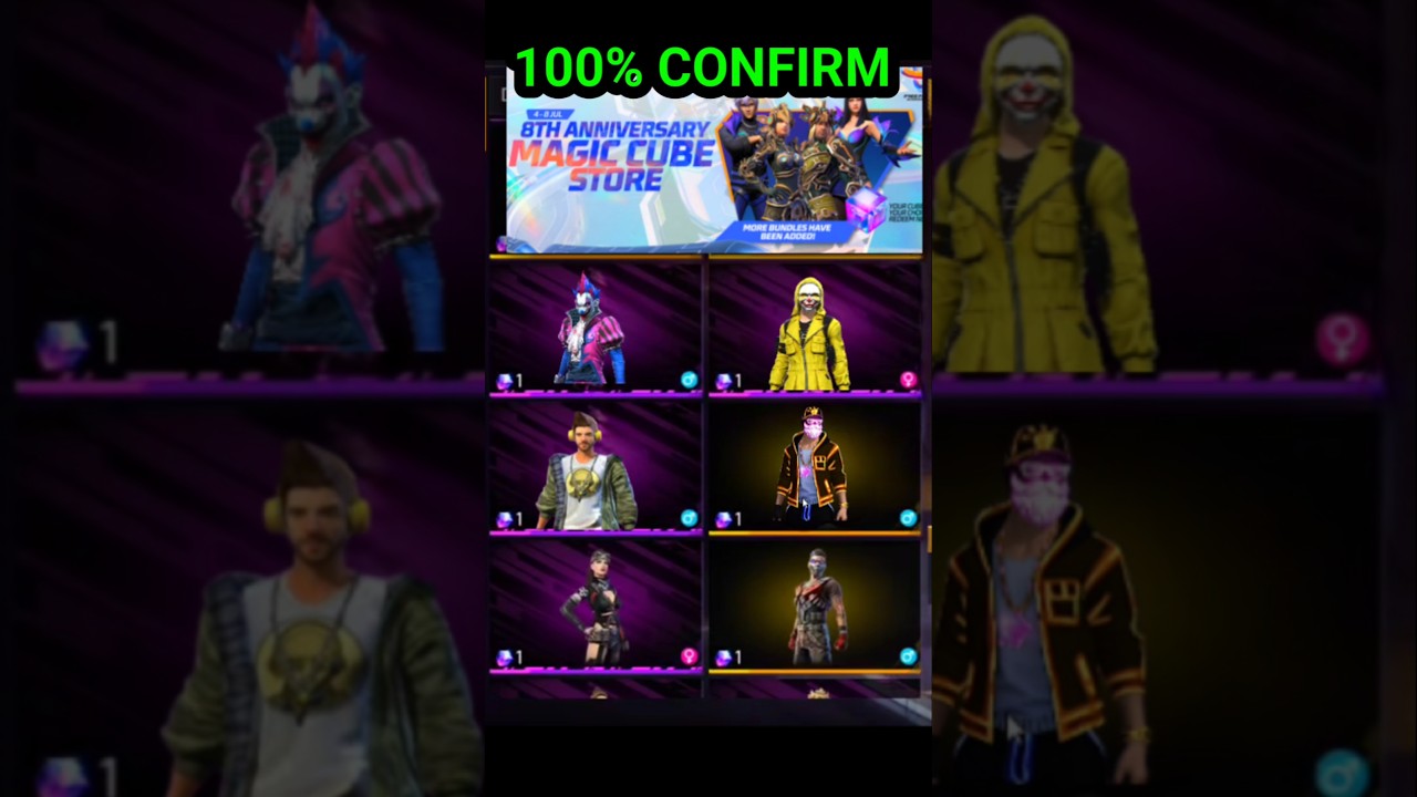 Free Fire Magic Cube Store Update 🎉 8th Anniversary